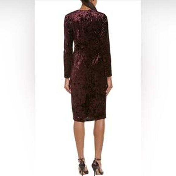 Maggy London | Purple Velvet, Long Sleeve, Dress | Size 14 - Picture 2 of 8